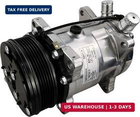 Actecmax 686268949253 Universal A/c Compressor 6pk Clutch Sanden 508 5h14 R134a Serpentine Belt 12v