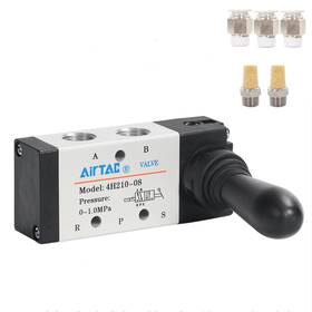 4h210-08 Airvexalon 4h21008 Hand Lever Valve Airtac 1/4 Inch Pt 5/2 Way Manual Control Direct Acting