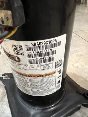 Sba029c Alliance Compressor Model 1cpa Year 2020 Single Ph 220v