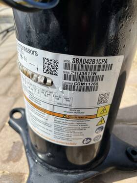 Sba042b1cpa Alliance Compressor - 220v 60 Hz 1 Ph R410a Year 2021