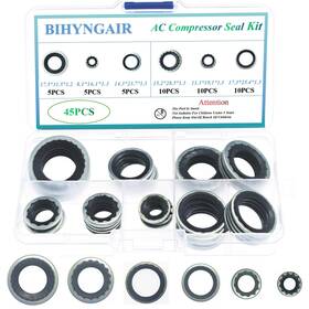 Bihyngair 976579300398 45 Pcs Ac Compressor Seal Kit Air Conditioning Port Washer K