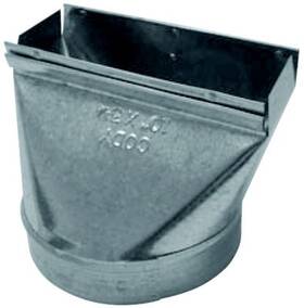 20132107 Cody Company 10 Inch X3-1/4 X7 Galvanized Steel Straight Boot