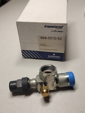 998-0510-52 Copeland Compressor Rotalock Service Valve Kit 7/8 Inch Sweat
