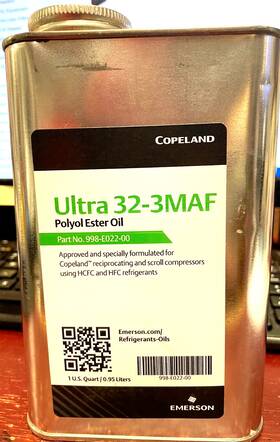 998-e022-00 Copeland Tecumseh Carlyle Compressor Polyol Ester Oil For Reciprocating Scroll