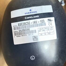 Ase28c5e-iav-103 Copeland Industrial Compressor 208-230v 1 Phase Black Poe