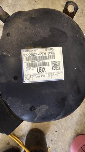 Cr28k7-pfv-270 Copeland Compressor 2-1/4 Hp 208-230v 1 Ph 28 200 Btu R22 R4