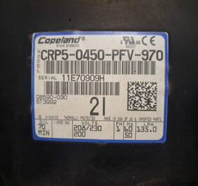 Crp5-0450-pfv-970 Copeland 57 000 Btu R22 R407c Hermetic Compressor
