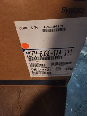 Mcfh-b036-iaa-111 Copeland Compressor Ase26c4-iaa-199 115v 1 Phase Black