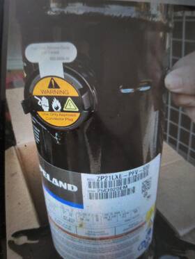 Zp21lxe-pfv-802 Copeland Scroll Compressor R-410a 208/230v 1 Phase