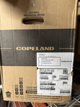 Zp37lxe-pfv-800 Copeland Scroll Compressor Brown Black Industrial Hvac