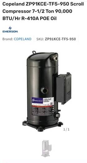 Zp91kce-tf5-950 Copeland Compressor