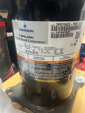 Zpd72kce-tfd-950 Copeland Emerson Scroll Compressor Model #