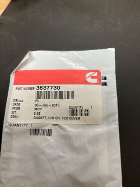 3637730 Cummins Lube Oil Clr Cover Pn