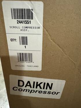 2441551 Daikin Scroll Compressor Model Jt16kadwydn T 3 Ph. 460v 60hz