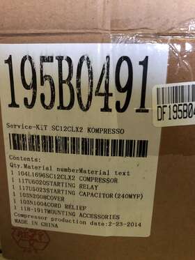 195b0491 Danfoss Danfos Compressor Sc12clx2