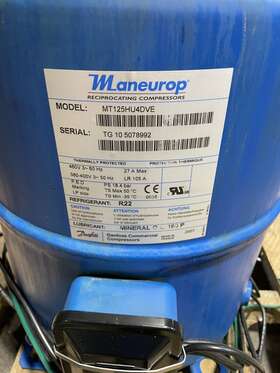 Mt125hu4dve Danfoss-maneurop Mt125hu4d Reciprocating Compressor 460v 3ph 60/50hz
