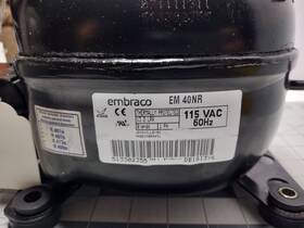 Em-40nr Embraco Used Refrigerator Compressor Em 40nr 13.2 Lra 115 Vac 60hz 1 Ph Compact