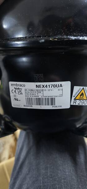 Nex4170ua Embraco R290 Compressor With Starting Components