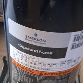 Zr250kce-pfv-880 Emerson Copeland Scroll Compressor R-22 208-230v 3ph 72k Btuh
