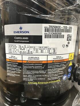 Zr250kce-ted-266 Emerson New - Surplus 20 Ton Copeland Scroll Compressor