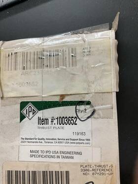 1003652 Ipd Thrust Plates For Caterpillar Pn