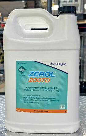 4308-07 Nu-calgon Alkylbenzene Refrigeration Oil Gallon Zerol 200td 200 Sus Iso46