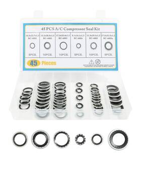 583mfdqtj001 Reswish Esewalas 45 Pieces A/c Gasket Assortment Air Conditioning Compressor Port Sea