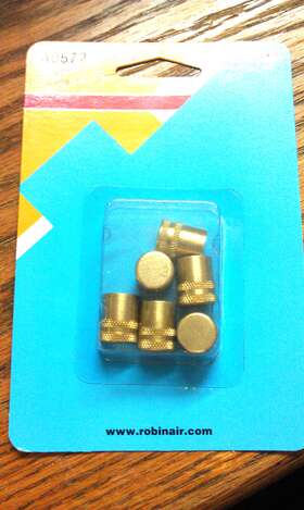 40572 Robinair Refrigeration Brass Caps 1/4 Inch Female Flare Set Of 6 Part#