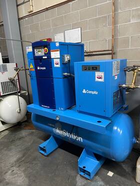153793 Rotary Lfr1a Compair Model Screw 15 Hp Air Compressor Mfg 2015 -