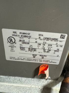 Rf0100m4s-eat Russell 1hp Refrigeration Compressor