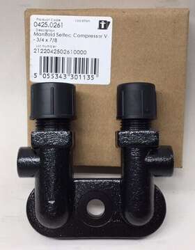 0425.0261 Techni Seltec Compressor Manifold 3/4 X 7/8 Cast Steel