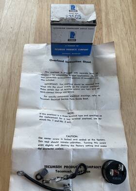 83505 Tecumseh Refrigerator Overload Protector Oem Nos/new Free Shipping