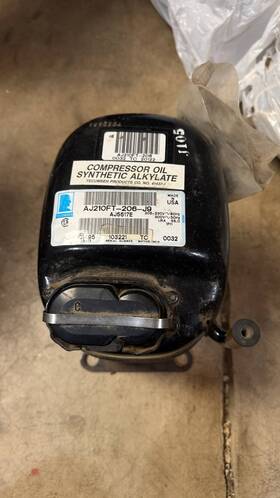 Aj210ft-206-j9 Tecumseh Hermetic Compressor Aj5517e 208/230v 1ph R-404a