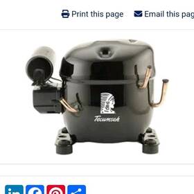 Ak130et-o04 Tecumseh Hermetic R22 Air Conditioning Compressor Black