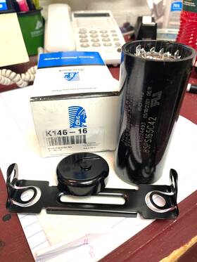 233-280 Tecumseh K146-16 Compressor Start Capacitor Kit Or -27 Mfd 165 Vac