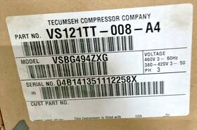 Vs121tt-008-a4 Tecumseh 2a524-1 R404a Compressor 460v 60hz 3ph Lra29.5 Vsbg49zxg