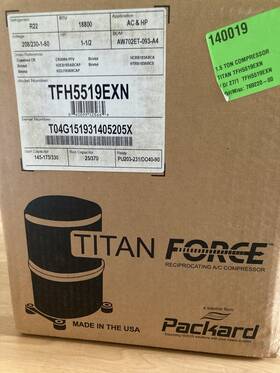 Tfh5519exn Titan Force 1.5 Ton R-22 A/c Compressor Force. More Details In Picture
