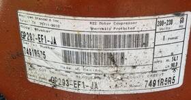 Trane Gp293-ef1-ja Compressor Com08673 Used Tested