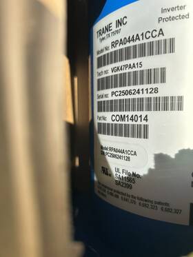 Rpaa044a1cca Trane 5 Ton Ac Compressor