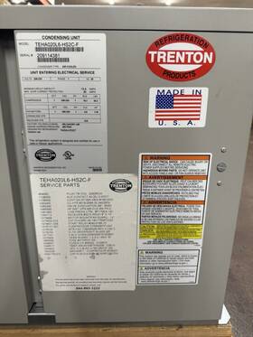 Teha020l6-hs2c-f Trenton Teha02l6-hs2c-f Condensing Unit 208-240v 1ph