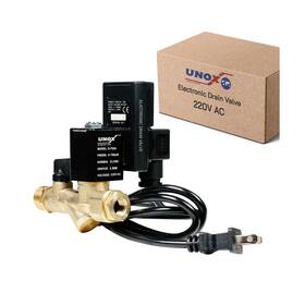 U-728a Unox Electronic Drain Valve For Air Compressor 1/2 Inch Npt To 1/4 220v Ac