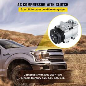 4l3z19703ab Vevor 609832117742 Co 101290c Universal Air Conditioner Ac Compressor For 93-07 Ford