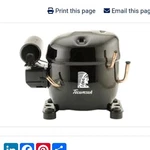 Tecumseh AK130ET-O04 Hermetic R22 Air Conditioning Compressor Black. Fixed Price $355.00.