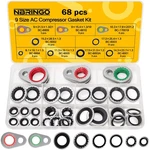 Nbringo 68 Pcs Ac Compressor Gasket Kit - 9 Sizes A/c Set, Silver. Fixed Price $25.17.