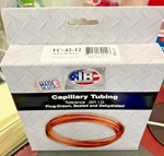 Capillary Tubing, Jb Industries, Copper, .042 Id X .093 Od Feet, #TC-42-12. Fixed Price $39.94.