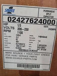 S1-02427624000 1/3HP 208-230V 1100RPM 48Y Condenser Fan Motor From SOURCE1. Fixed Price $150.00.