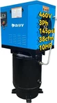 460V 3PH 10HP Rotary Screw Air Compressor 125PSI 39CFM With Gal Vertical Tank. Fixed Price $3699.00.