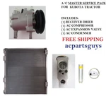 Master Service Pack Kit Kubota L4240 L6060 Compressor Drier Condenser Valve. Fixed Price $798.39.
