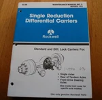Rockwell Single Reduction Differential Carrier Maintenance Service Manual Book. Fixed Price $13.00.