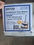 Condenser Fan Motor 1/3 Hp 208-230V 1075 Rpm**free Shipping*factory Sealed**. Fixed Price $129.99.